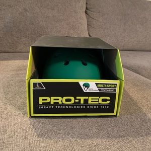 Pro-Tec helmet. Size Large color green. New never worn.